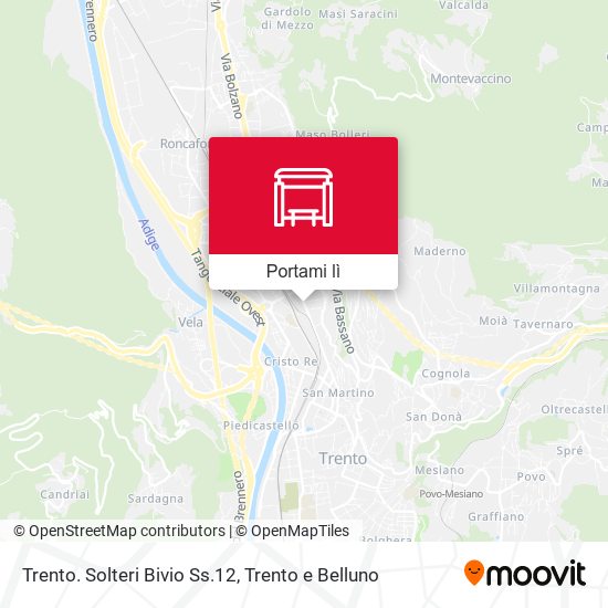 Mappa Trento. Solteri Bivio Ss.12