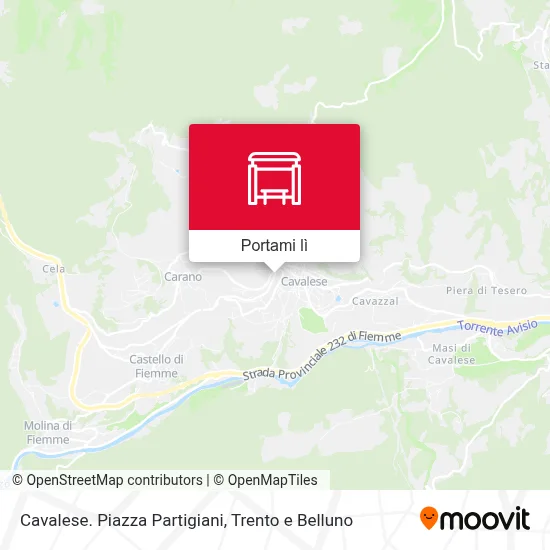Mappa Cavalese. Piazza Partigiani