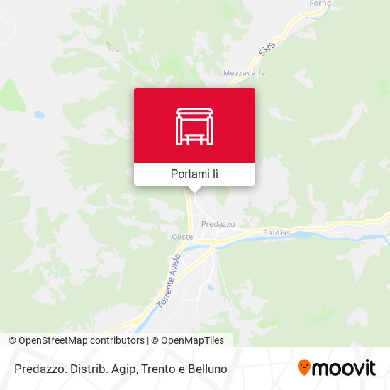Mappa Predazzo. Distrib. Agip