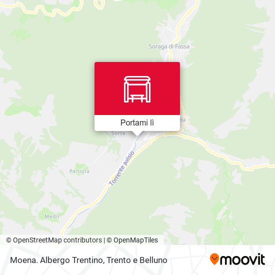 Mappa Moena. Albergo Trentino