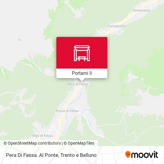 Mappa Pera Di Fassa. Al Ponte