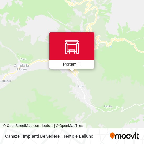 Mappa Canazei. Impianti Belvedere