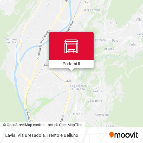 Mappa Lavis. Via Bresadola