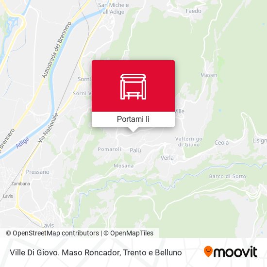 Mappa Ville Di Giovo. Maso Roncador