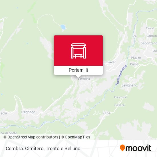 Mappa Cembra. Cimitero