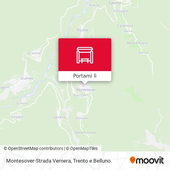 Mappa Montesover-Strada Vernera
