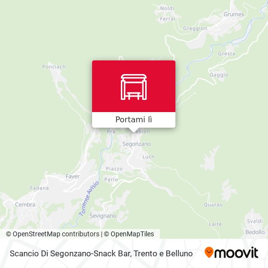 Mappa Scancio Di Segonzano-Snack Bar