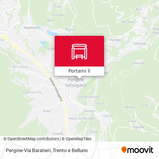 Mappa Pergine-Via Baratieri