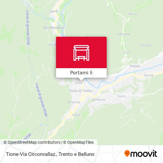 Mappa Tione-Via Circonvallaz.