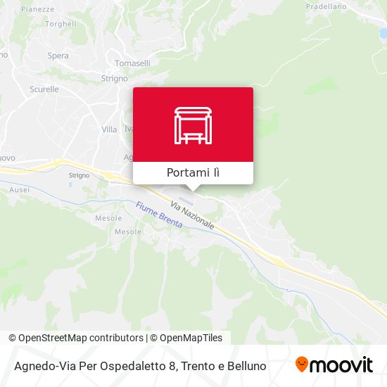 Mappa Agnedo-Via Per Ospedaletto 8