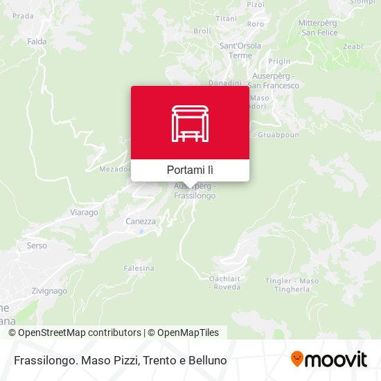 Mappa Frassilongo. Maso Pizzi