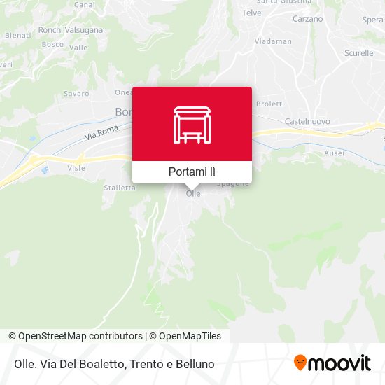 Mappa Olle. Via Del Boaletto
