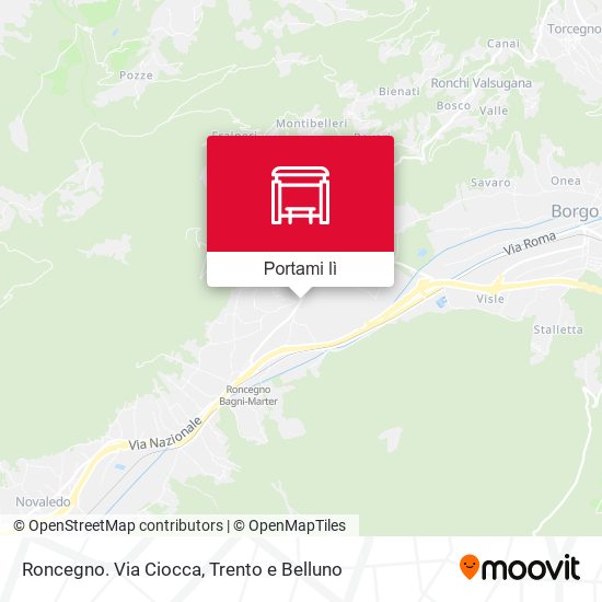 Mappa Roncegno. Via Ciocca