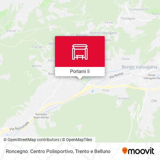 Mappa Roncegno. Centro Polisportivo