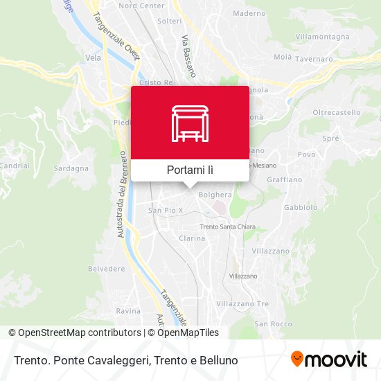 Mappa Trento. Ponte Cavaleggeri