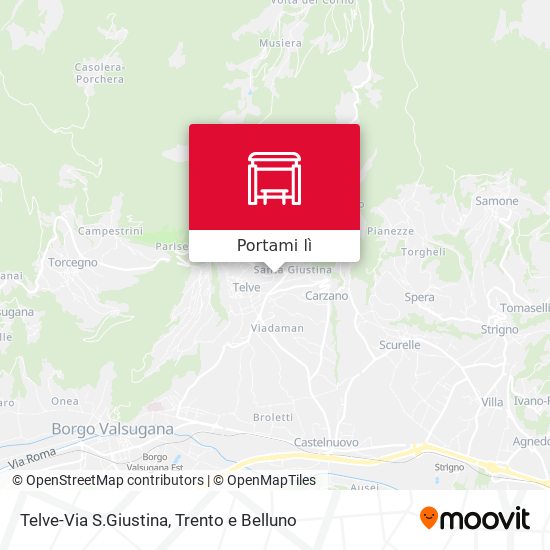 Mappa Telve-Via S.Giustina