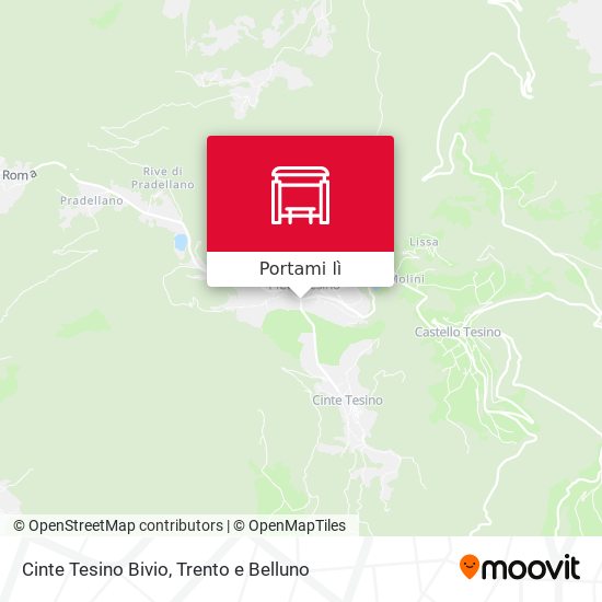 Mappa Cinte Tesino Bivio