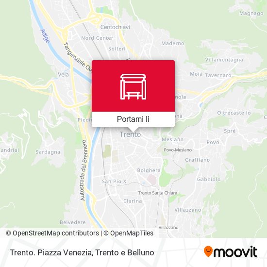Mappa Trento. Piazza Venezia
