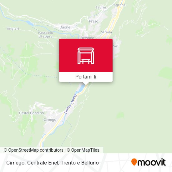 Mappa Cimego. Centrale Enel