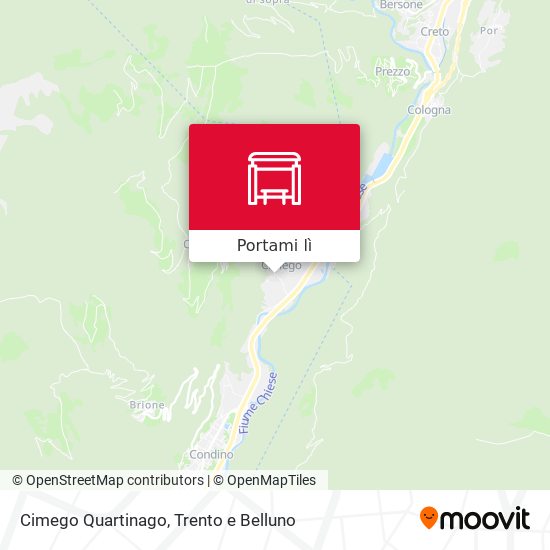 Mappa Cimego Quartinago