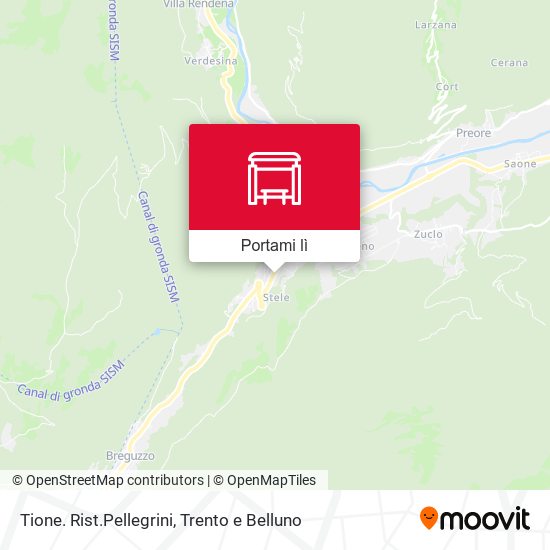 Mappa Tione. Rist.Pellegrini