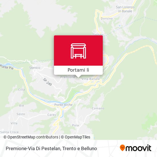 Mappa Premione-Via Di Pestelan