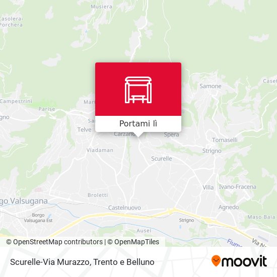 Mappa Scurelle-Via Murazzo