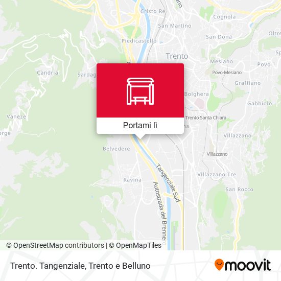 Mappa Trento. Tangenziale