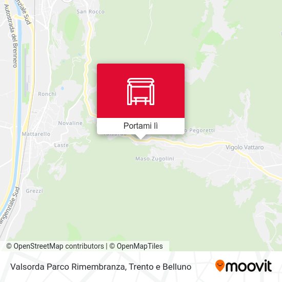 Mappa Valsorda Parco Rimembranza