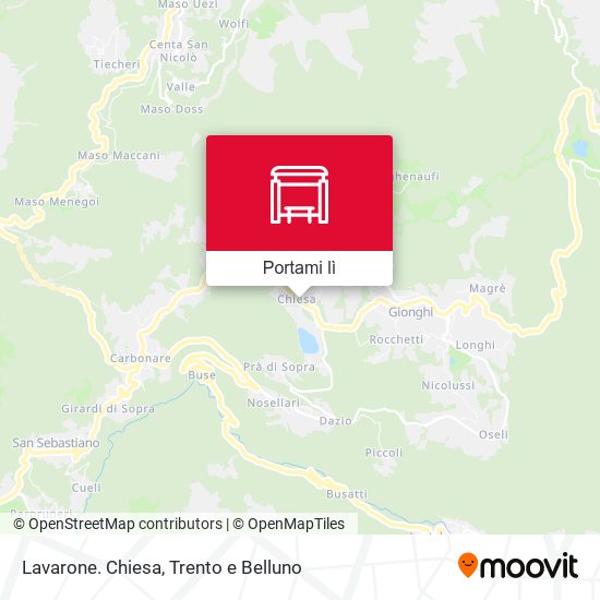 Mappa Lavarone. Chiesa