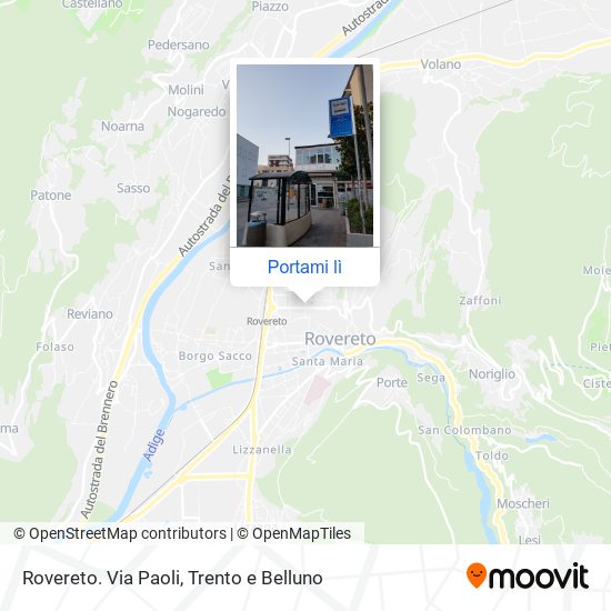 Mappa Rovereto. Via Paoli
