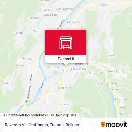 Mappa Rovereto Via Craffonara