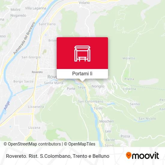 Mappa Rovereto. Rist. S.Colombano