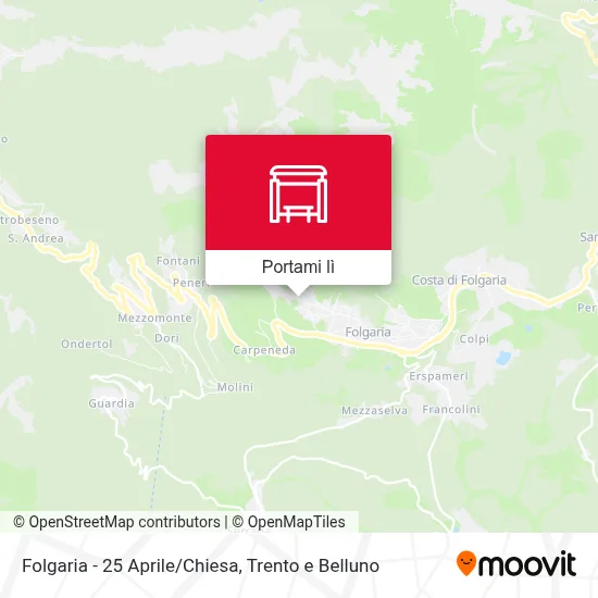 Mappa Folgaria - 25 Aprile/Chiesa
