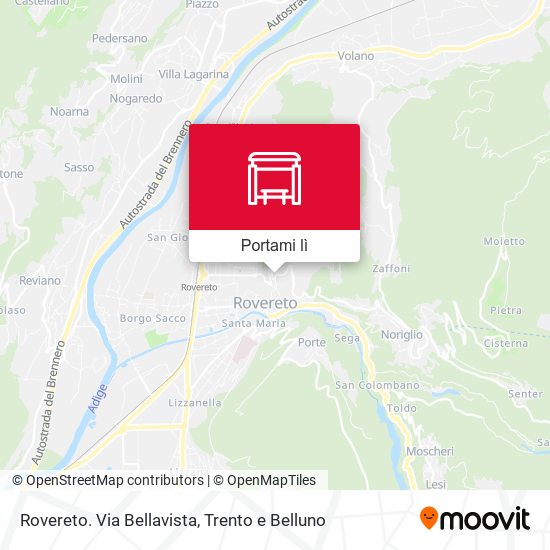 Mappa Rovereto. Via Bellavista