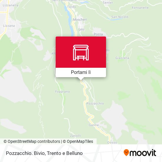Mappa Pozzacchio. Bivio