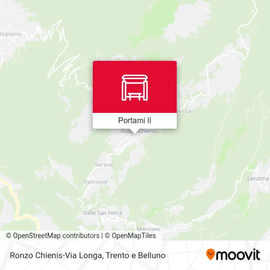 Mappa Ronzo Chienis-Via Longa