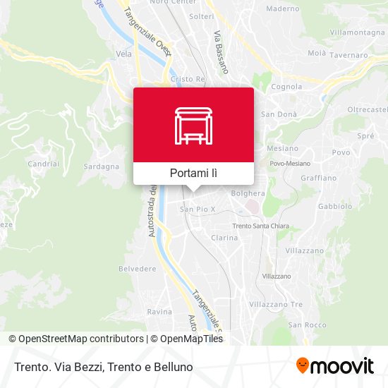 Mappa Trento. Via Bezzi