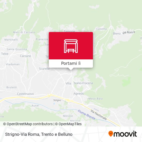 Mappa Strigno-Via Roma