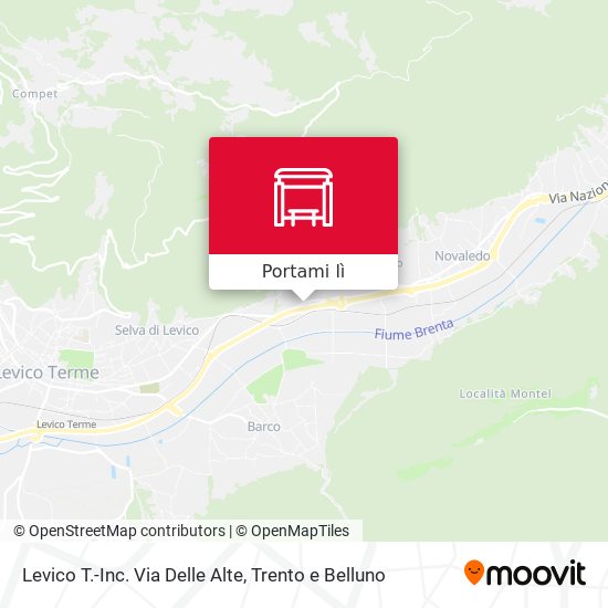 Mappa Levico T.-Inc. Via Delle Alte