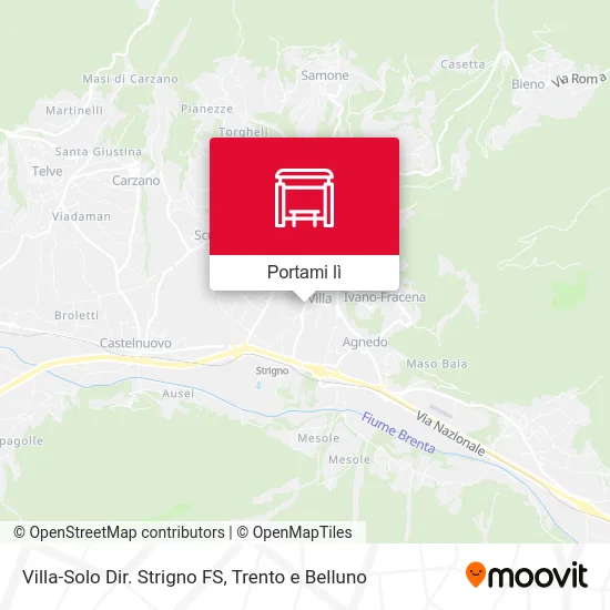 Mappa Villa-Solo Dir. Strigno FS