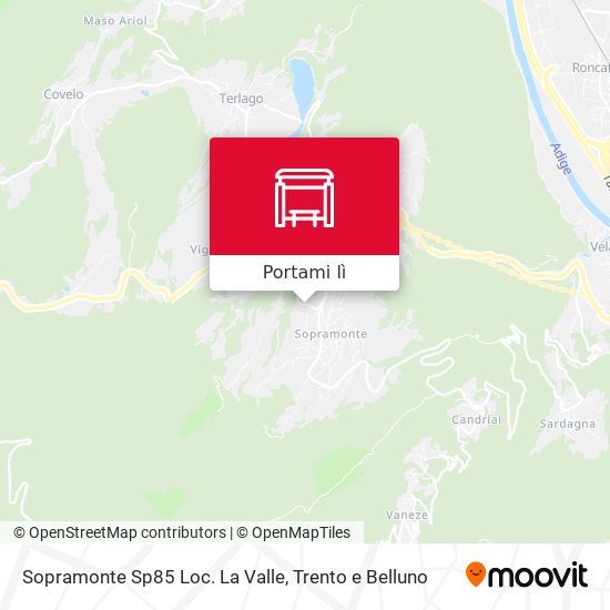 Mappa Sopramonte Sp85 Loc. La Valle