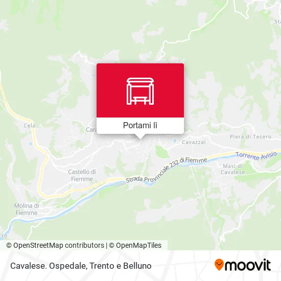 Mappa Cavalese. Ospedale
