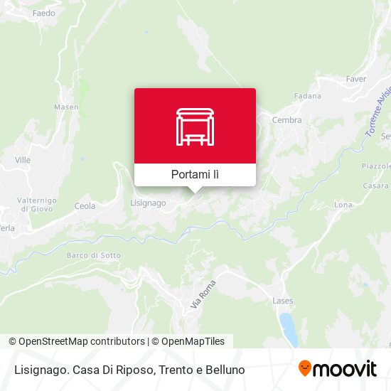 Mappa Lisignago. Casa Di Riposo