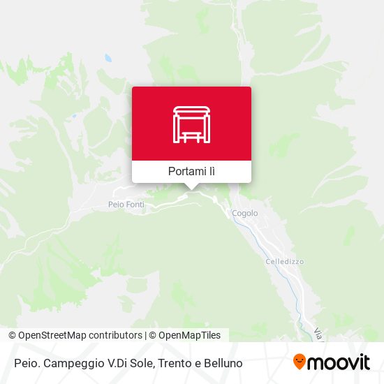 Mappa Peio. Campeggio V.Di Sole