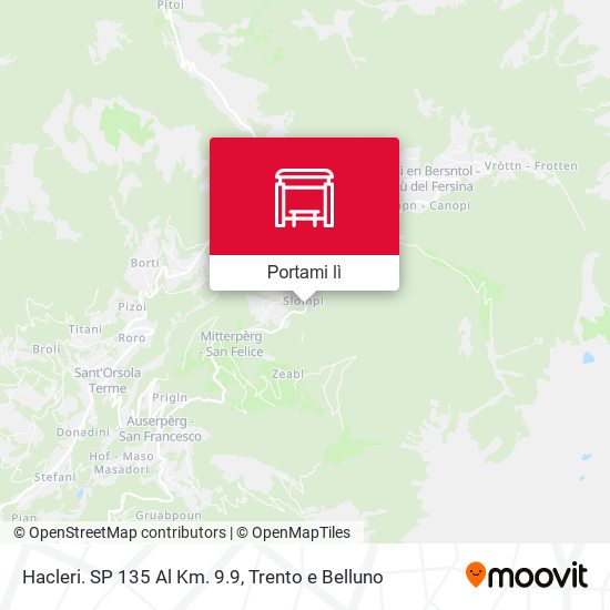 Mappa Hacleri. SP 135 Al Km. 9.9