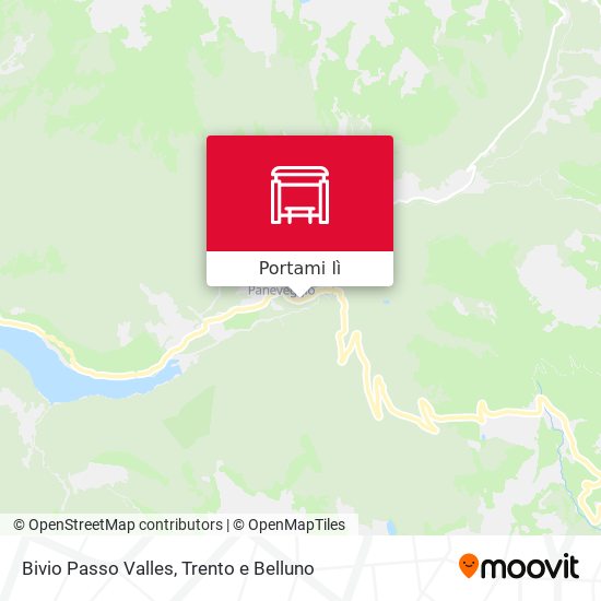 Mappa Bivio Passo Valles