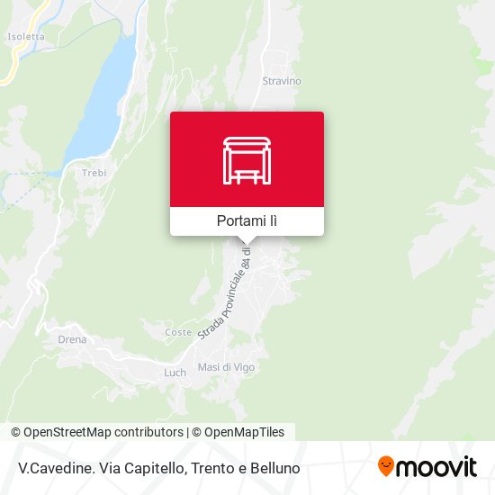 Mappa V.Cavedine. Via Capitello