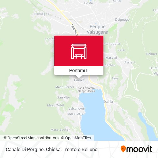 Mappa Canale Di Pergine. Chiesa