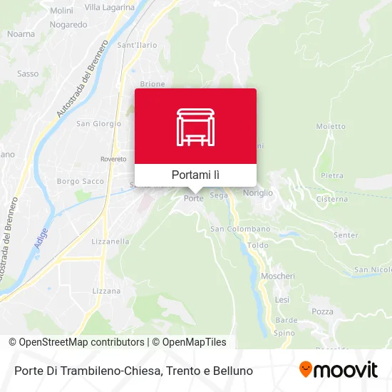 Mappa Porte Di Trambileno-Chiesa